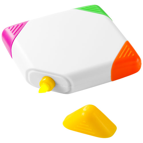 17597648907513 Trafalgar square-shaped 4-colour highlighter - Image 1