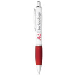 Nash ballpoint pen white barrel and coloured grip (blue ink) - Image 15