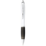 Nash ballpoint pen white barrel and coloured grip (blue ink) - Image 19