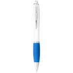 Nash ballpoint pen white barrel and coloured grip (blue ink) - Image 23