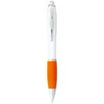 Nash ballpoint pen white barrel and coloured grip (blue ink) - Image 28