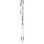Moneta anodized aluminium click ballpoint pen (blue ink) - Image 2