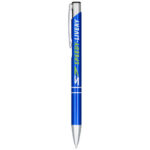 Moneta anodized aluminium click ballpoint pen (blue ink) - Image 14