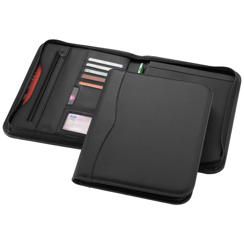 175976838522645 Ebony A4 zippered portfolio - Image 1