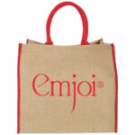 Harry coloured edge jute tote bag 25L - Image 2
