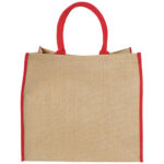Harry coloured edge jute tote bag 25L - Image 4