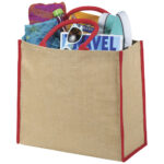 Harry coloured edge jute tote bag 25L - Image 5