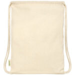 Orissa 100 g/m² organic cotton drawstring bag 5L - Image 3