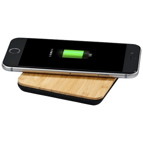 175976870169864 Leaf 5W bamboo and fabric wireless charging pad - Image 1