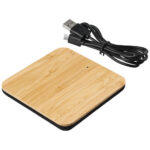 Leaf 5W bamboo and fabric wireless charging pad - Image 7