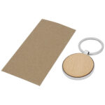 Moreno beech wood round keychain - Image 5