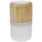 Aurea bamboo Bluetooth® speaker with light - Image 2