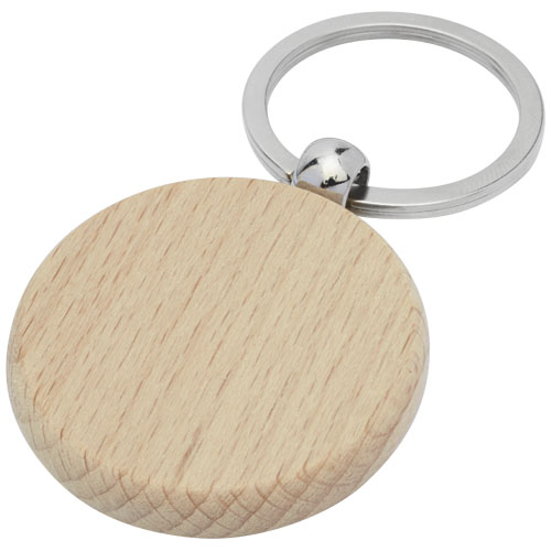 175977714395996 Giovanni beech wood round keychain - Image 1