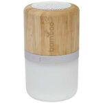 Aurea bamboo Bluetooth® speaker with light - Image 3