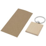 Gioia beech wood squared keychain - Image 5