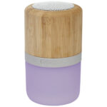 Aurea bamboo Bluetooth® speaker with light - Image 7
