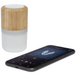 Aurea bamboo Bluetooth® speaker with light - Image 8