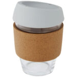 Lidan 360 ml borosilicate glass tumbler with cork grip and silicone lid - Image 16