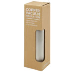 Ljungan 500 ml copper vacuum insulated stainless steel bottle with PU leather strap and lid - Image 14