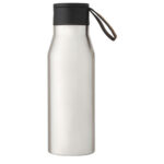 Ljungan 500 ml copper vacuum insulated stainless steel bottle with PU leather strap and lid - Image 15