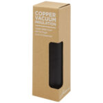 Ljungan 500 ml copper vacuum insulated stainless steel bottle with PU leather strap and lid - Image 5
