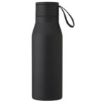 Ljungan 500 ml copper vacuum insulated stainless steel bottle with PU leather strap and lid - Image 6