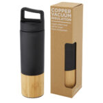 Torne 540 ml copper vacuum insulated stainless steel bottle with bamboo outer wall - Image 9