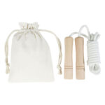 Denise wooden skipping rope in cotton pouch - Image 5