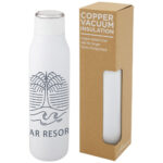 Marka 600 ml copper vacuum insulated bottle with metal loop - Image 2