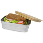 Tite 700 ml stainless steel lunch box with bamboo lid - Image 5