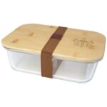 Roby 1000 ml glass lunch box with bamboo lid - Image 3