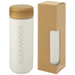 Lumi 300 ml ceramic tumbler with bamboo lid - Image 3