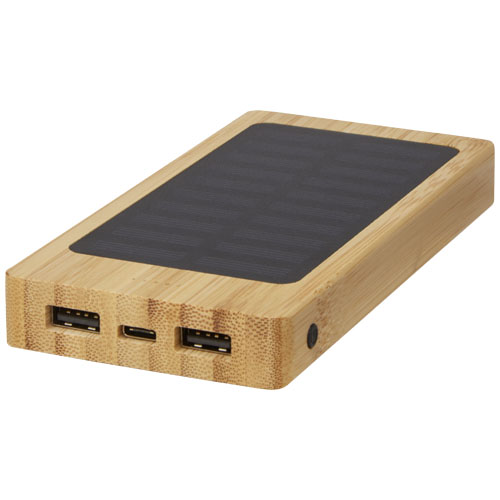 175978825985675 Alata 8000 mAh bamboo solar power bank - Image 1