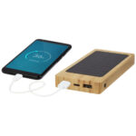 Alata 8000 mAh bamboo solar power bank - Image 7