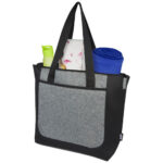 Reclaim GRS recycled two-tone zippered tote bag 15L - Image 5