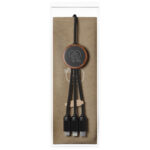 SCX.design C36 3-in-1 rPET light-up logo extended charging cable with round bamboo casing - Image 3