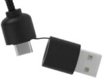 SCX.design C38 40W 5-in-1 rPET light-up logo charging cable with squared wooden casing - Image 12