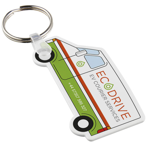17597922625791 Tait van-shaped recycled keychain - Image 1