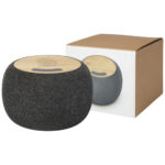 Ecofiber bamboo/RPET Bluetooth® speaker and wireless charging pad - Image 2
