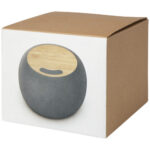 Ecofiber bamboo/RPET Bluetooth® speaker and wireless charging pad - Image 3