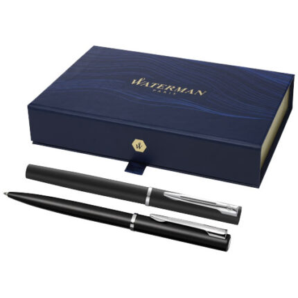 Waterman Allure rollerball and ballpoint pen set (black ink)