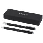 Lucetto recycled aluminium ballpoint and rollerball pen gift set (black ink) - Image 13
