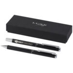 Lucetto recycled aluminium ballpoint and rollerball pen gift set (black ink) - Image 14