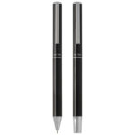Lucetto recycled aluminium ballpoint and rollerball pen gift set (black ink) - Image 16