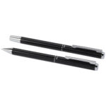 Lucetto recycled aluminium ballpoint and rollerball pen gift set (black ink) - Image 18