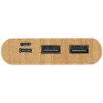 Tulda 10.000 mAh bamboo power bank - Image 9