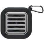 Solo 3W IPX5 RCS recycled plastic solar Bluetooth® speaker with carabiner - Image 5