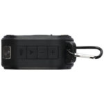 Solo 3W IPX5 RCS recycled plastic solar Bluetooth® speaker with carabiner - Image 8