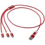 Versatile 5-1 recycled aluminium charging cable - Image 2