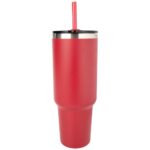 Sydney 1200 ml double wall RCS certified copper vacuum insulated tumbler with straw - Image 3